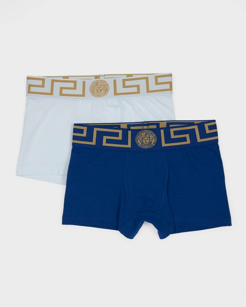 Boy's Two Pack Greca Waistband Underwear, Size 8-14